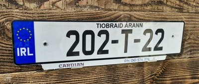 County Tipperary Irish Licence Plate   Genuine Ireland License Plate Wall Decor