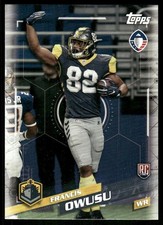 2019 Topps AAF #41 Francis Owusu Rookie RC San Diego Fleet football card