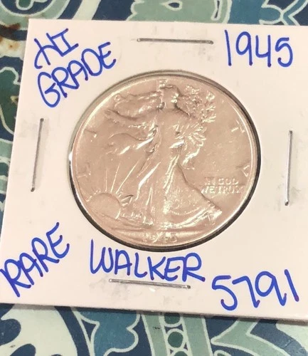 1945 Walking Liberty Half Dollar AU Maybe Uncirculated 50c Coin C306