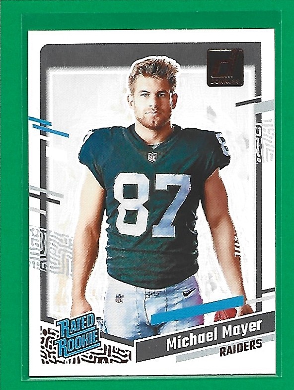 2023 Panini Donruss - Rated Rookie Portrait Michael Mayer #13 Las Vegas Raiders