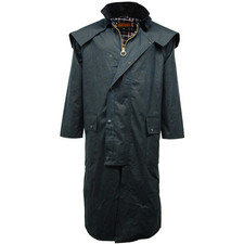 Mens Game Wax Stockman Long Full-Length Waxed Cotton Cape Coat/Jacket