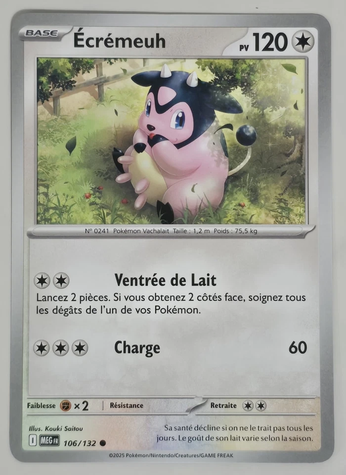 Carte Pokémon Écrémeuh 106/132 Commune Méga-Évolution (JCC) - Photo 1/1