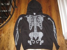 Halloween Skeleton Hooded Sweatshirt Size XXL New With Tags