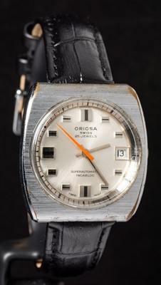 Oriosa Tonneau Automatic ETA 2772 Men's Vintage Swiss Sport Watch -- Working