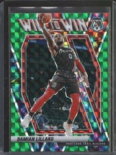 2020-21 Mosaic - Damian Lillard Will To Win Green Prizm #2 - Portland