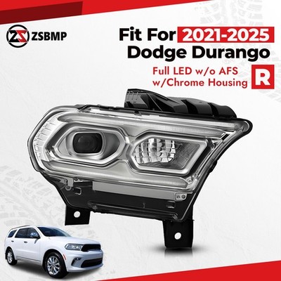 Full LED Projector Headlight W/O AFS For 2021-2025 Dodge Durango Chrome Right
