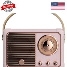 Retro Bluetooth Speaker, Portable Wireless Speaker with Crystal Clear Stereo ...