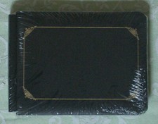 Creative Memories 5x7 Black Sentiments Scrapbook Album with Gold Trim