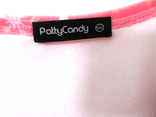 PATTY CANDY WOMENS DRESS SZ 5XL STRETCH COTTON BLEND EASY WEAR PEACH PINK WHITE - Picture 5 of 9