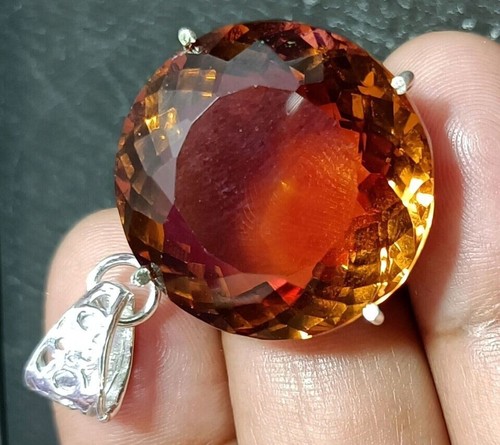 Certified 78.75Ct Natural Zultanite 7 Color Round Cut Pendant 925 Silver Jewelry - Picture 7 of 14