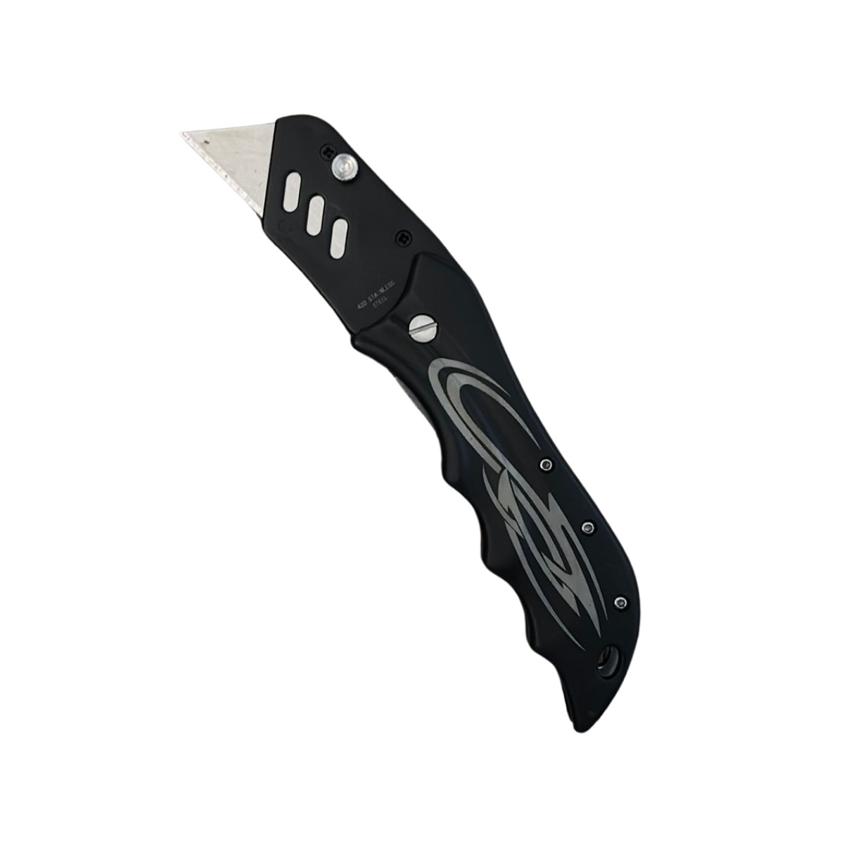 Super Knife- Graphic Folding Box Cutter-Quick Change Utility Blade Knife