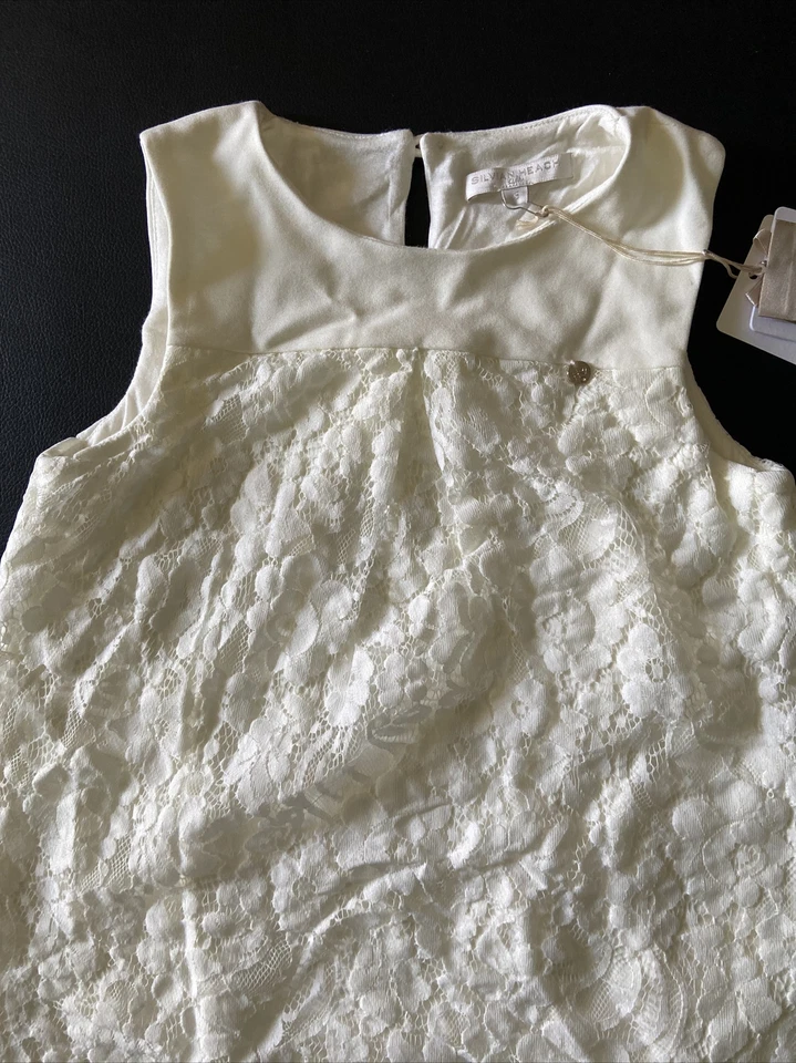 Silvian Heach Kids girls dress simmons panna 5 ivory white - Image 4 of 4