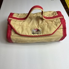 Vintage 1986 Pound Puppies Newborn Carrying Case Carrier Tan  Red