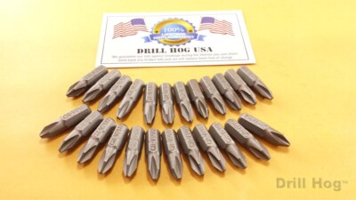 #2 Phillips Bits #2 Insert Bits #2 Screw Driver Bits #2 x 1'' (25 Pcs) Drill Hog 
