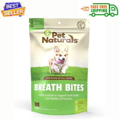 Pet Naturals Breath Bites for Dogs, 60 Chews - Fresh Breath, GI & Dental Health