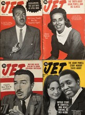 Adam Clayton Powell 1958-1967 JET Magazine Lot of 4 Little Rock Daisy Bates