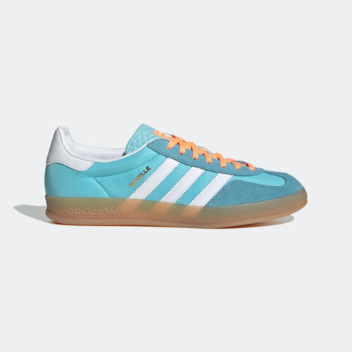 adidas Originals Gazelle Indoor Shoes in Blue and Gum - Afbeelding 1 van 5