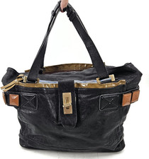 Chloe Audra Black Leather Purse Handbag Purse Shoulder Bag