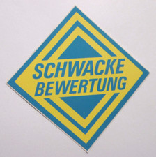 Werbe-Aufkleber Schwacke Bewertung Autobewertung Schadensgutachten 8x8 cm 80er