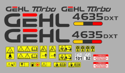 GEHL 4635 DXT Turbo Aufkleber Kit Komplett