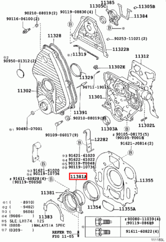 Genuine Hilux LN170 LN167 LN166 LN165 2L 3L 5L Rear Main Oil Crankshaft Seal - Picture 10 of 20