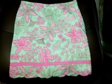 Girl's Lilly Pulitzer Pink and Green Floral Skirt Size 6