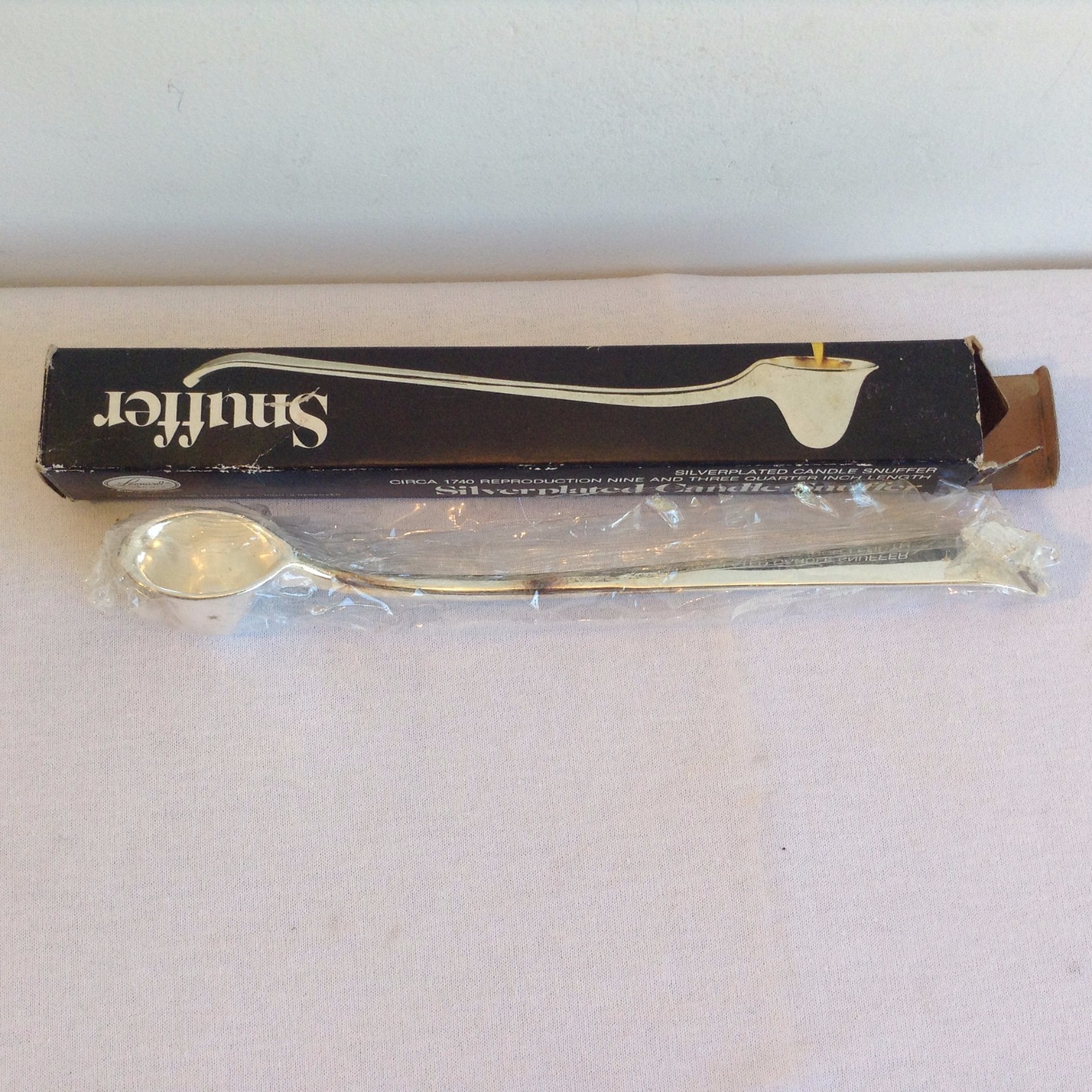 Leonard Silver Plated Candle Snuffer Circa 1740 Reproduction Italy