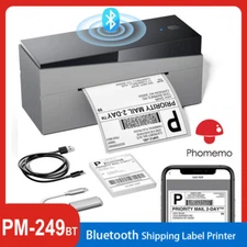 Phomemo PM-249-BT HighSpeed Wireless 4x6 Thermal Shipping Label Printer Portable
