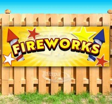 FIREWORKS Advertising Vinyl Banner Flag Sign Many Sizes USA