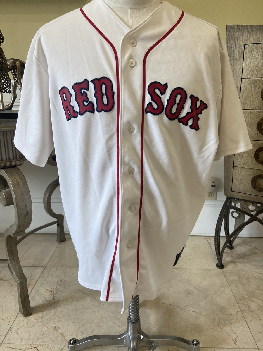 MLB Boston Red Sox Majestic Authentic Mens XXL White Jersey #15