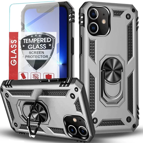 适用于 iPhone 11/11 Pro Max 外壳 手机保护套 防震支架 + 钢化玻璃 - 第 7 张/共 53 张