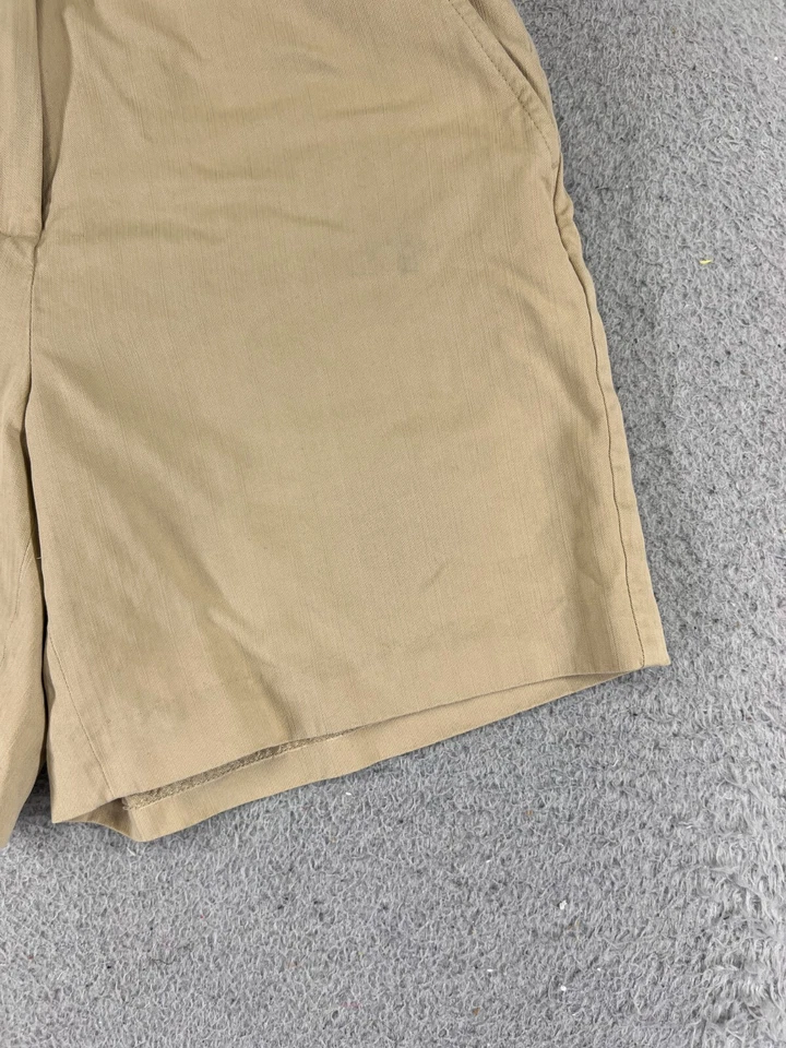 Tommy Bahama Shorts Womens 2 Beige 100% Silk Pockets Beach Vacation Travel - Image 2 of 4