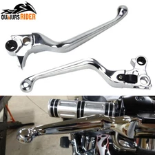 Chrome Hand Levers Brake Clutch For Harley Glide Touring Motorcycle Control