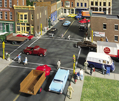 ASPHALT STREET SYSTEM-EXPANSION STRAIGHT SET HO Scale KIT WALTHERS 933-3195 NEW