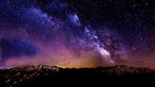 Landscape stars night starry mountains long exposure Custom Gaming Mat Desk