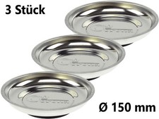 3 x Magnet Teller Werkstatt Schale Ø 150 mm Haft Schale Schrauben Platte STAHL