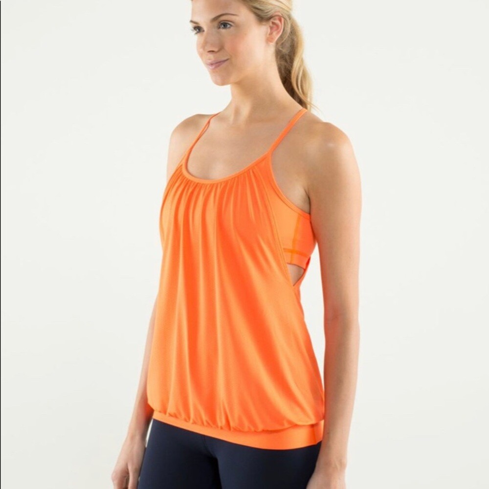 Original Lululemon No Limits solid orange tank to - image 1