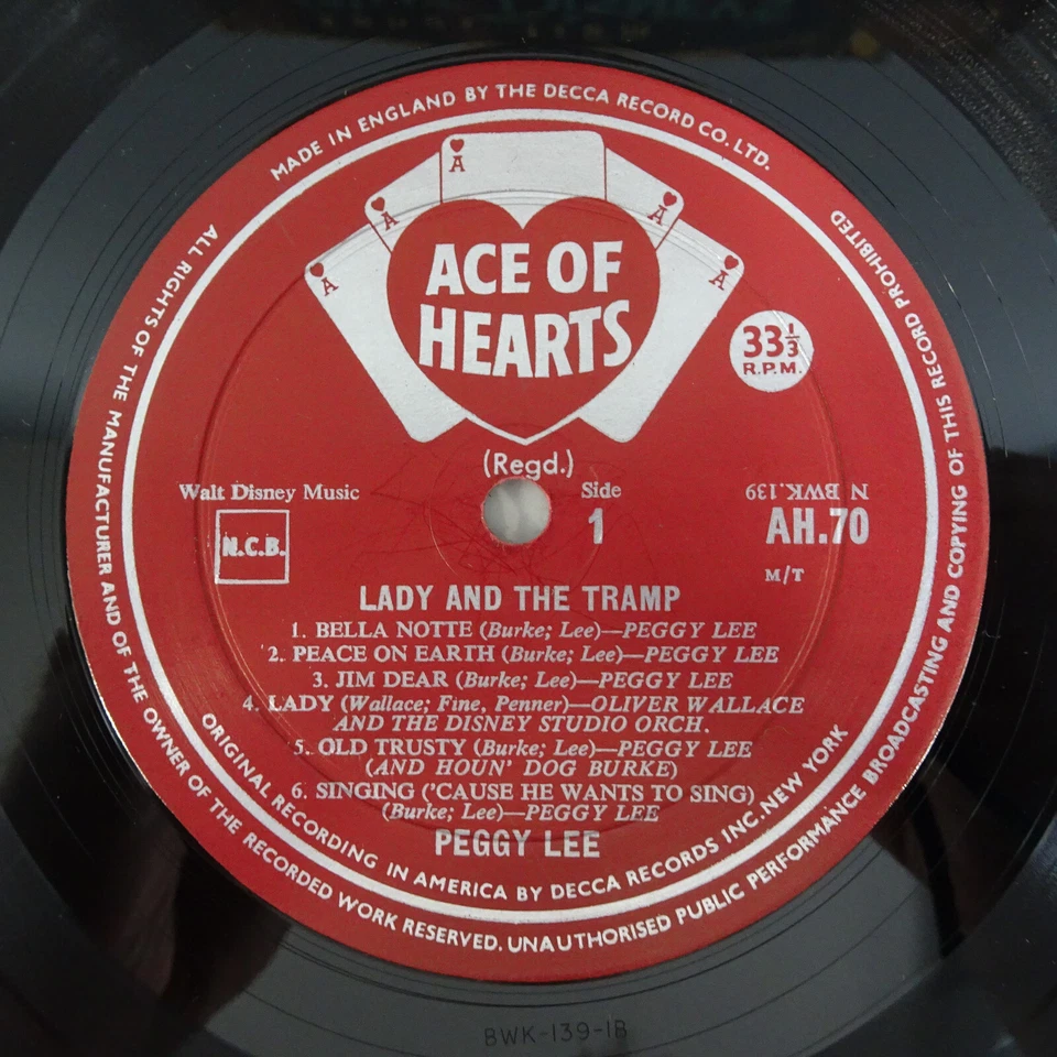 Peggy Lee Songs From Walt Disney's Lady And The Tramp Vinyl UK 1963 LP OST VG+ - Image 4 of 4