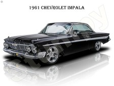 1961 Chevrolet Impala Metal Sign 9 X 12 Or 12 X 16