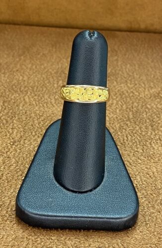 Ladies Natural Gold Nugget Ring 14 Kt. RL5.5mm