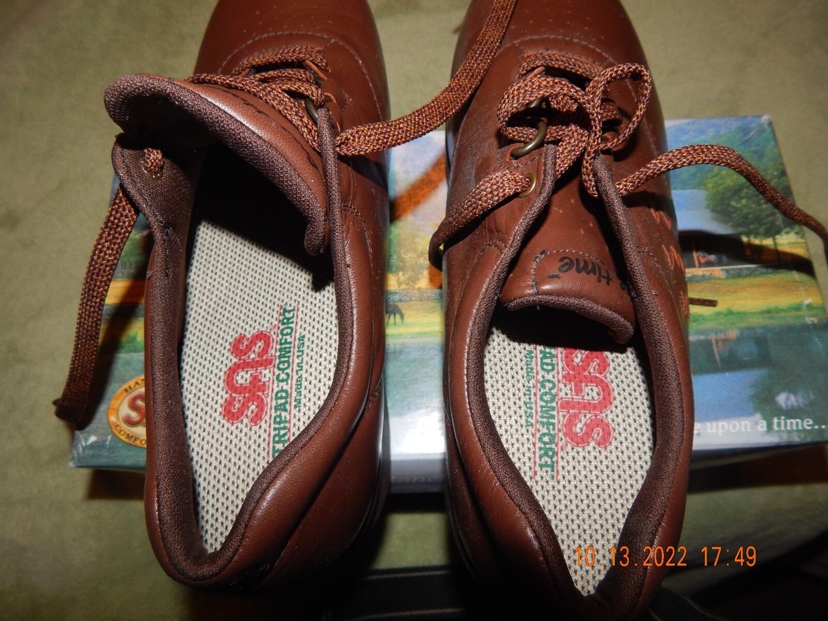 SAS Free Time Teak Brown Women's Walking Shoes Brand New Size