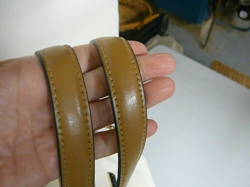 Leather Bag 17”x11” Dana Buchman - Cream/Tan Trim - Picture 6 of 12