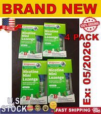 Walgreens Nicotine Mini Lozenge Stop Smoking Aid 4mg Mint 20 Ct 05/26 4 PK