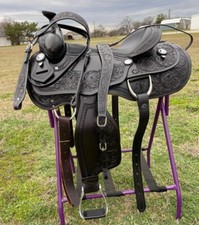 Western Argentinian Leather Pleasure/Trail Horse Saddle Free Tack set 15" to 18"