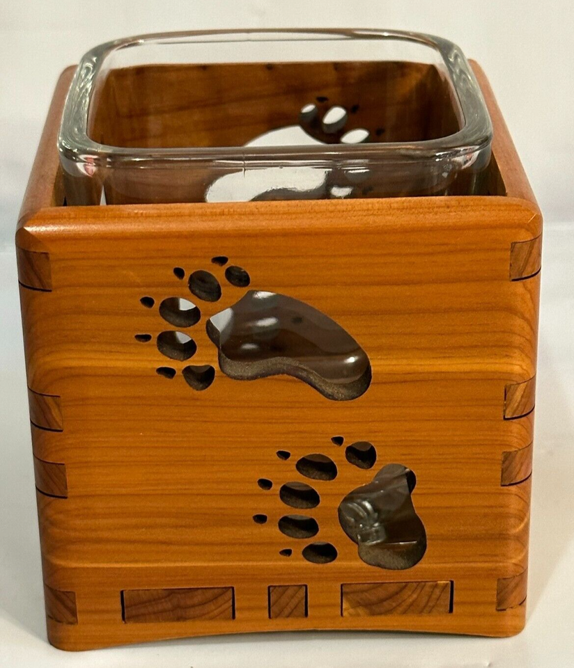 BEAR Candle Holder Wood You Tell Me WYTM 2005 Made in America eBay