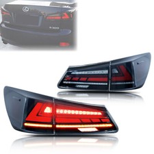 Led Tail Lights For Lexus Is250 Is350 Isf 2006-2013 Black Rear Lamps Assembly