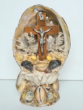 Bénitier Art Populaire souvenir bord de mer coquillages ville de Bordeaux 20ème.