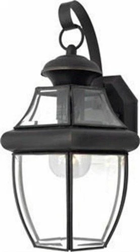 Quoizel NY8316Z Newbury 1 Light Outdoor Wall Lantern Fixture, Bronze - 2 Pack - Picture 2 of 6