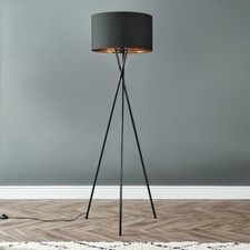 Tripod Floor Lamp Standard Reading Light For Living Room Lampshade LED Bulb