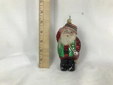 Santa’s Best Christmas Ornament - Fishing Santa With Fishing Line